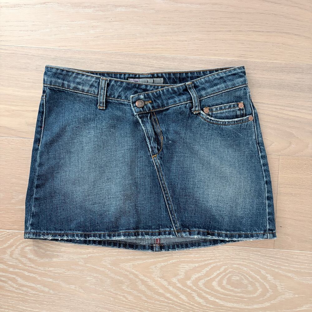 Joe's Jeans y2k Streetwear Denim Mini Skirt Navy School sz 26